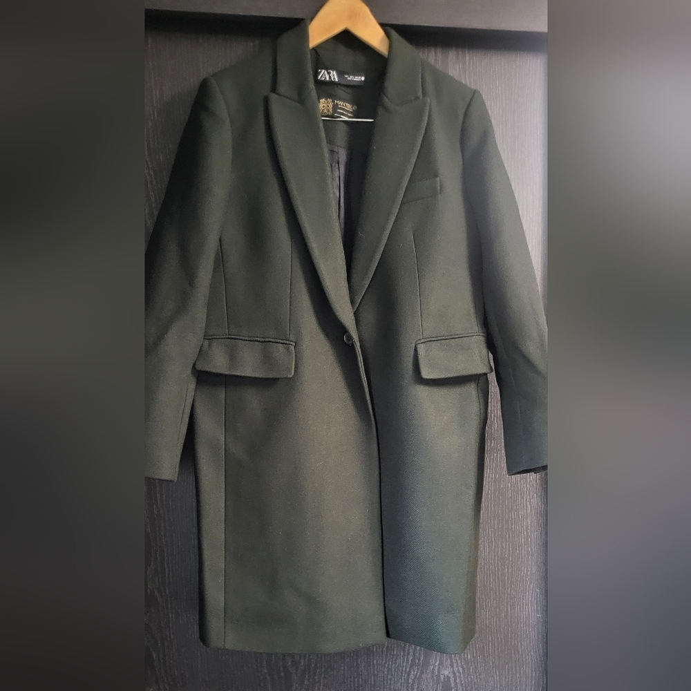 Zara Manteco Elegant Green Women's Coat